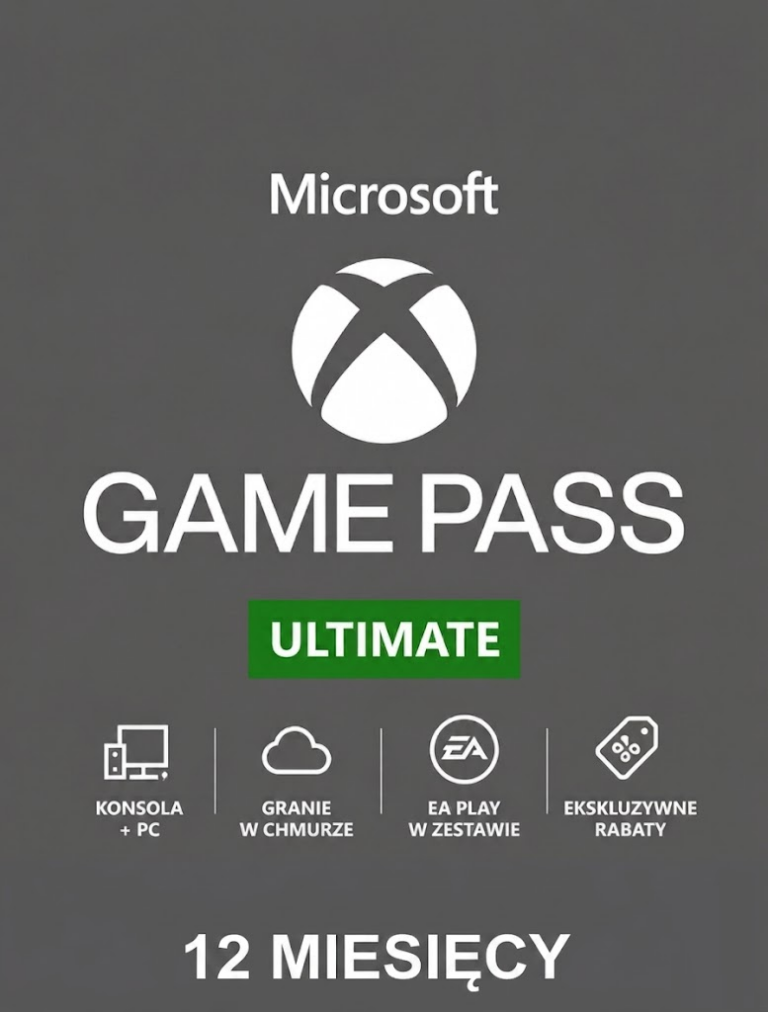 SUBSKRYPCJA XBOX GAME PASS ULTIMATE 12 MIESIĘCY - 365 DNI - EA PLAY + LIVE GOLD + CORE