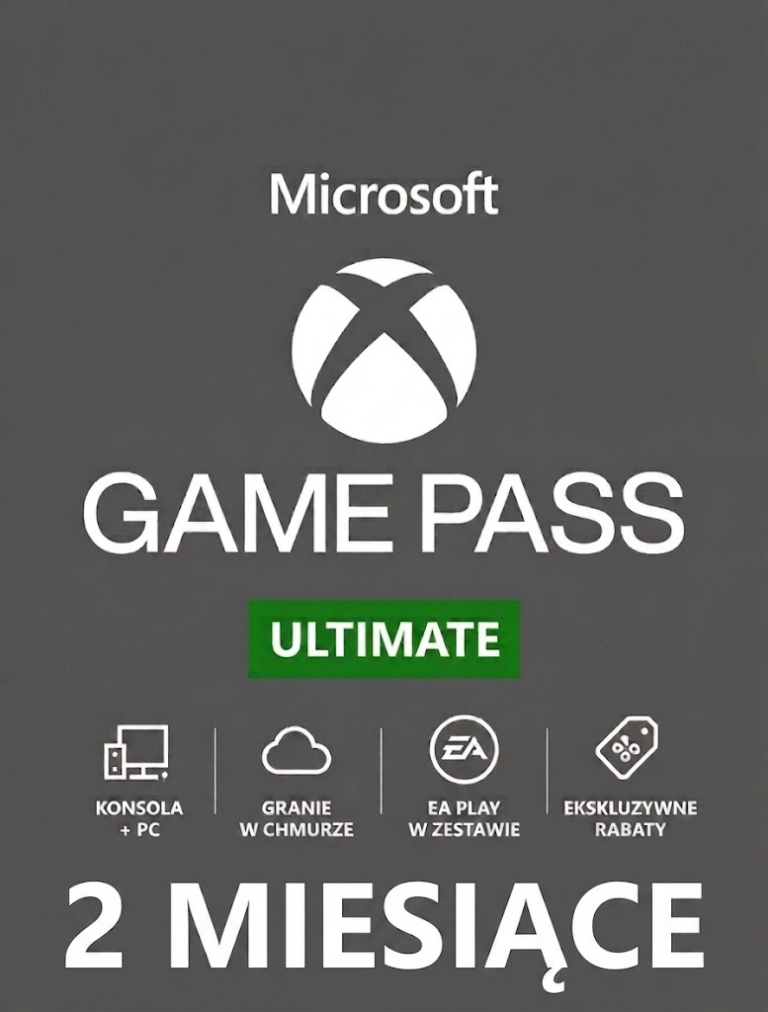 SUBSKRYPCJA XBOX GAME PASS ULTIMATE 2 MIESIĄCE - 60 DNI - EA PLAY + LIVE GOLD + CORE