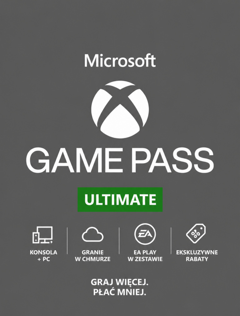 SUBSKRYPCJA XBOX GAME PASS ULTIMATE 12 MIESIĘCY - 365 DNI - EA PLAY + LIVE GOLD + CORE
